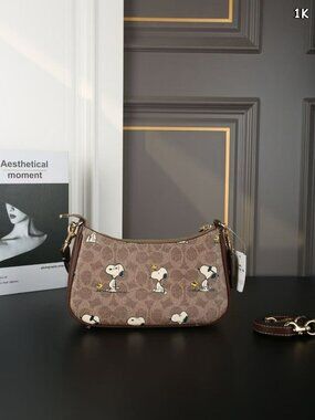 Coach X Peanuts Teri Shoulder Bag In Signature Canvas